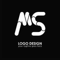 MS MS Logo Design, Creative Minimal Letter MS MS Monogram