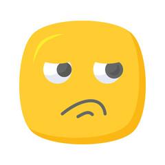 Disgusted emoji vector design, customizable unique vector