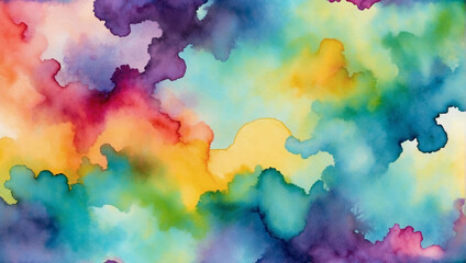 Colorful watercolor wash, Abstract hues blending seamlessly in a textured background.