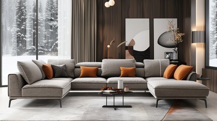 Living Room Sofa Setting: Images depicting sofas as key elements in living room settings