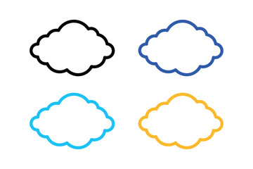 Cloud Outline Multiple Colours