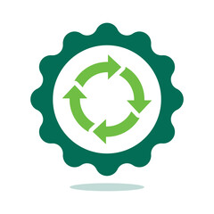 Cog With Recycle Sign