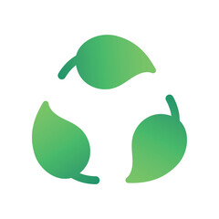 Leaf Recycle Sign Gradient Style