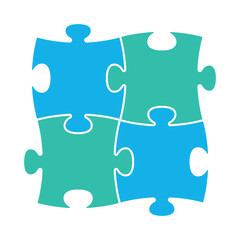 Obraz premium Puzzle Flat Style