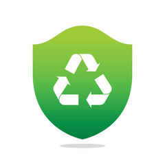 Obraz premium Recycle Shield Gradient Style