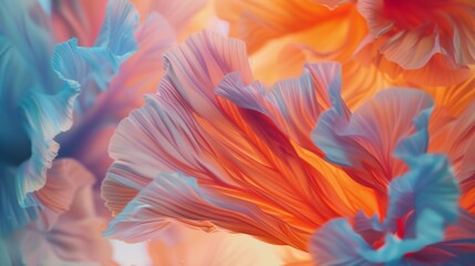 Flowing Petal Poetry: Close-ups unveil wildflower petals in flowing poetic motion, a fluid expression of nature's beauty.