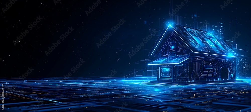 Poster revolutionizing home management: visualizing smart home iot features through a captivating ultrawide
