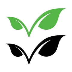 Two Leaves Check Mark