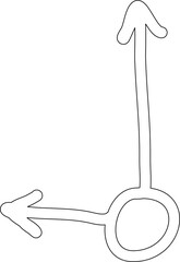 Set of arrow, hand drawn icons