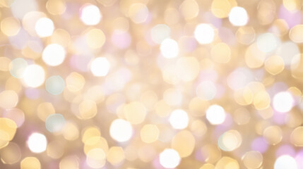 Obraz premium Abstract cream background with blurry festival lights and outdoor celebration bokeh 