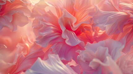 Serene Petal Ballet: Macro frames wildflower petals in graceful motion, a tranquil dance of botanical elegance.