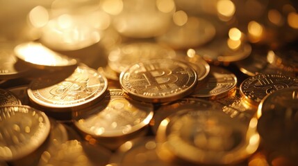 gold money coin closeup generative ai