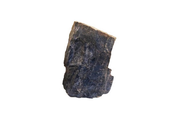 Raw Chert rock specimen isolated on white background.