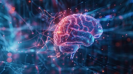 Hologram of the brain generative ai