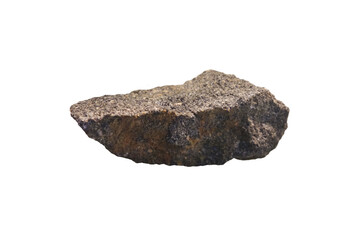 Sample raw of pitchstone rock isolated on white background.