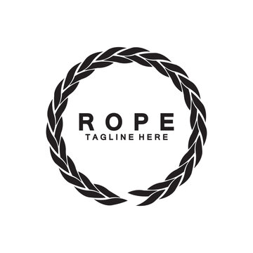 Round circle rope icon symbol Vector isolated on white background.