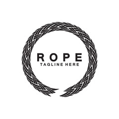 Round circle rope icon symbol Vector isolated on white background.