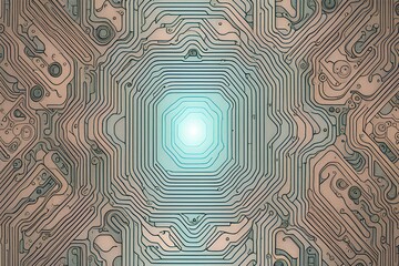 Fototapeta premium Futuristic abstract patterns inspired by electronic circuitry and networks