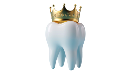 a tooth with a crown on it