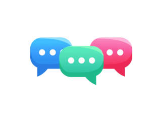 a group of colorful chat bubbles