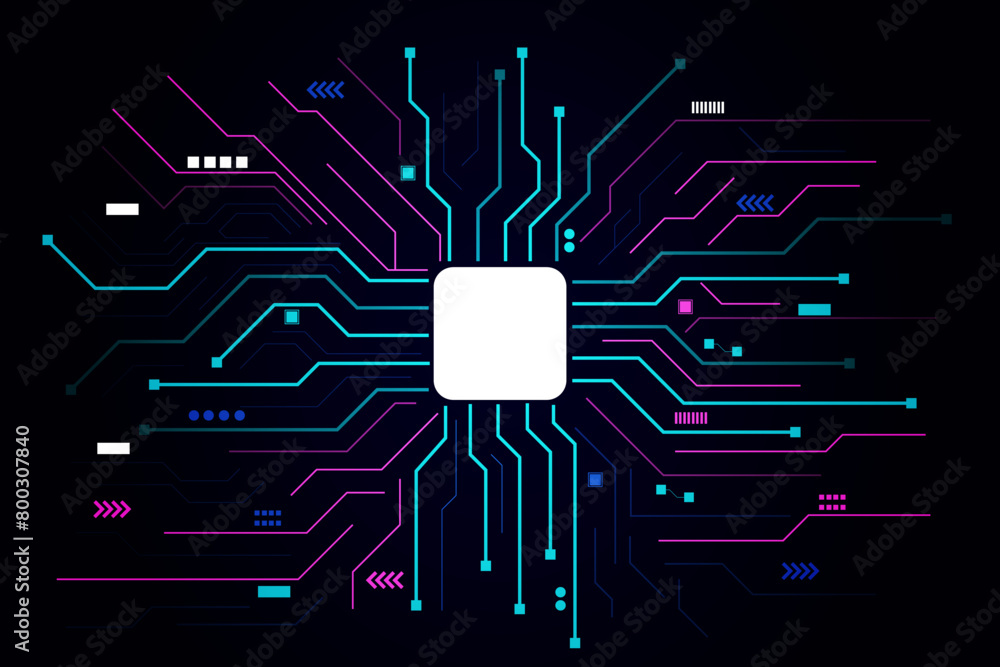 Aufkleber circuit board. technology background. central computer processors cpu concept. motherboard digital c