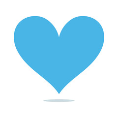 Blue Heart Basic Flat Style