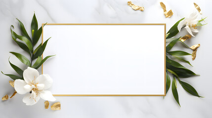 Digital vintage modern golden frame abstract graphic poster web page PPT background