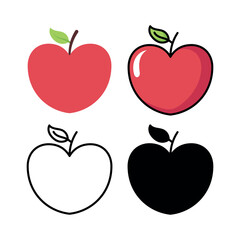 Heart Apple Fruit Multiple Styles Set