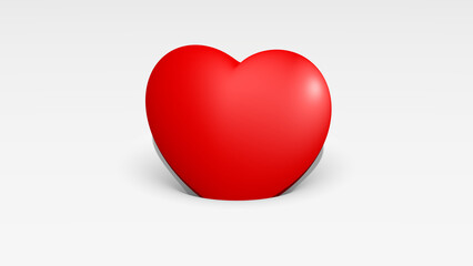 ein Herz in einem Loch