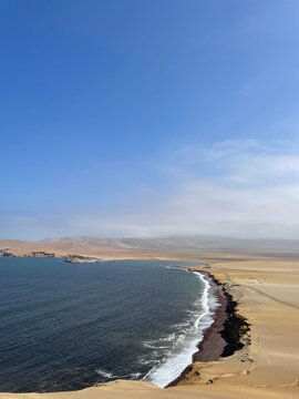 red beach in paracas