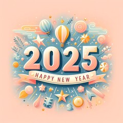 new year 2025 card
