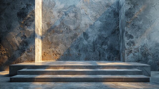 Minimalistic Abstract Light Gray Background for Product Presentation