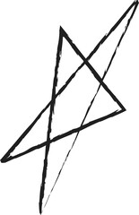 Geometric Star Pattern. Doodle brush