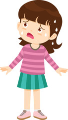 people sweat and tired thirsty heat of summer sun