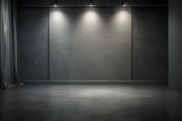 empty room with spotlights Generative AI