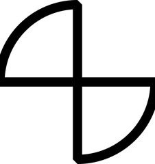 Triangle line bold. Geometric graphic element