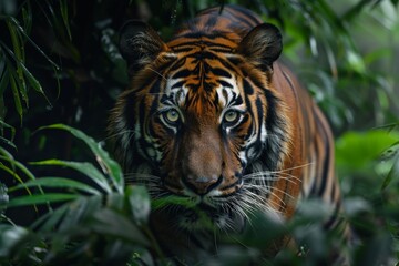 Panthera tigris,royal tiger ,P. t. corbetti isolated on white background clipping path included. Tiger face on black background,Bengal Tiger in forest show head and leg,Amur tiger walking in the water