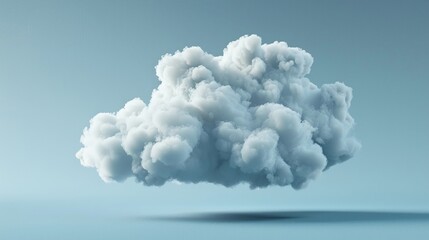 Photorealistic 3D cloud perfect for advertising or educational mock-ups