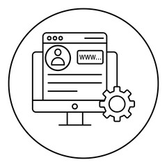 Bespoke Web Design Services, Tailored Online Presence, illustration, icon