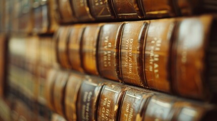 Old books close-up generative ai