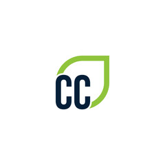 Initial CC logo grows vector, develops, natural, organic, simple, financial logo suitable for your company.