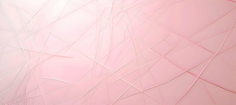 HD camera capture of a subtle geometric pattern with thin intersecting lines on a soft pastel pink background, emphasizing the precision of the lines