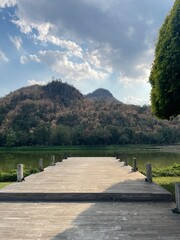 Tranquil Waters with Beautiful Mountain Lake Landscape