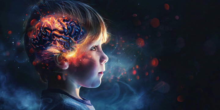 Neuroblastoma: The Brain Tumor in Children and Developmental Delays - Imagine a child with a highlighted brain tumor, experiencing developmental delays and other neurological symptoms