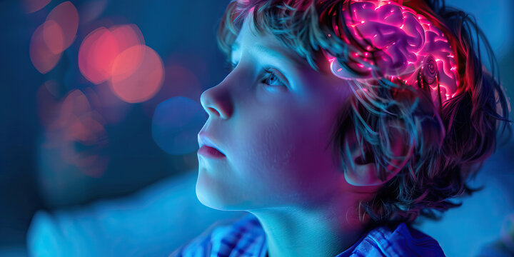 Neuroblastoma: The Brain Tumor in Children and Developmental Delays - Imagine a child with a highlighted brain tumor, experiencing developmental delays and other neurological symptoms