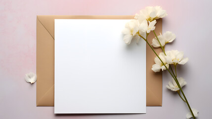 Digital flower blank card decoration abstract graphic poster web page PPT background