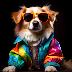 dog with sunglasses