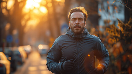 man running in the morning