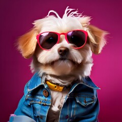 dog in sunglasses