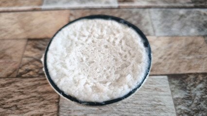 Khanom cup is a dessert in Thailand.